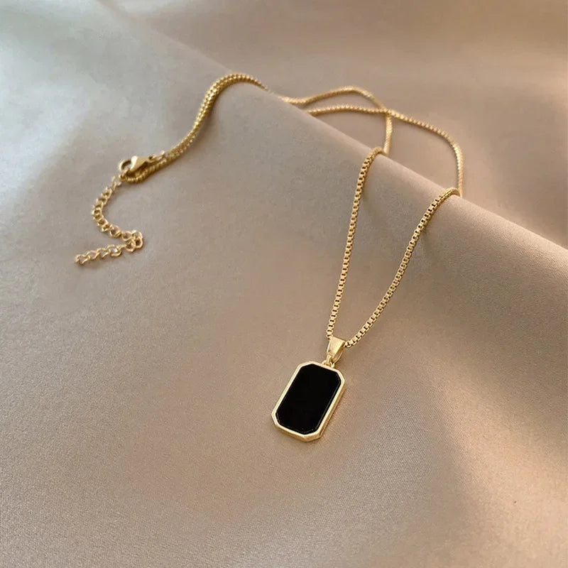 Modern Rectangular Pendant Necklace for Women - glimmersgrace.store